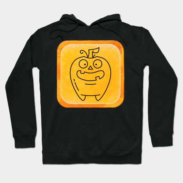 Funny Orange Halloween Pumpkin Hoodie by JanesCreations